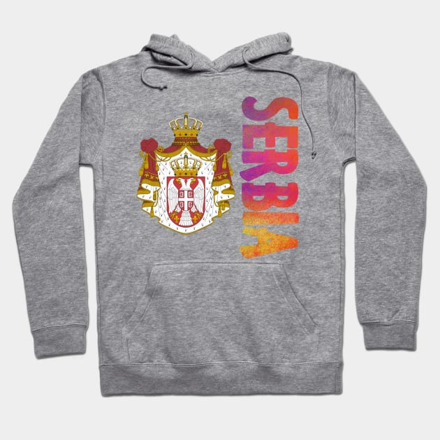 Serbia Coat of Arms Design Hoodie by Naves